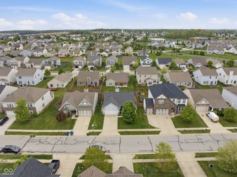 Aerial view at 5780 Blue Sky Drive, Whitestown, IN