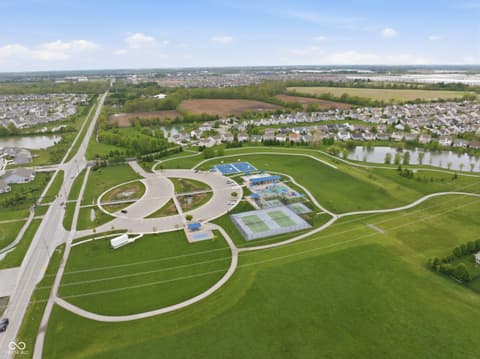 Aerial view at 5780 Blue Sky Drive, Whitestown, IN