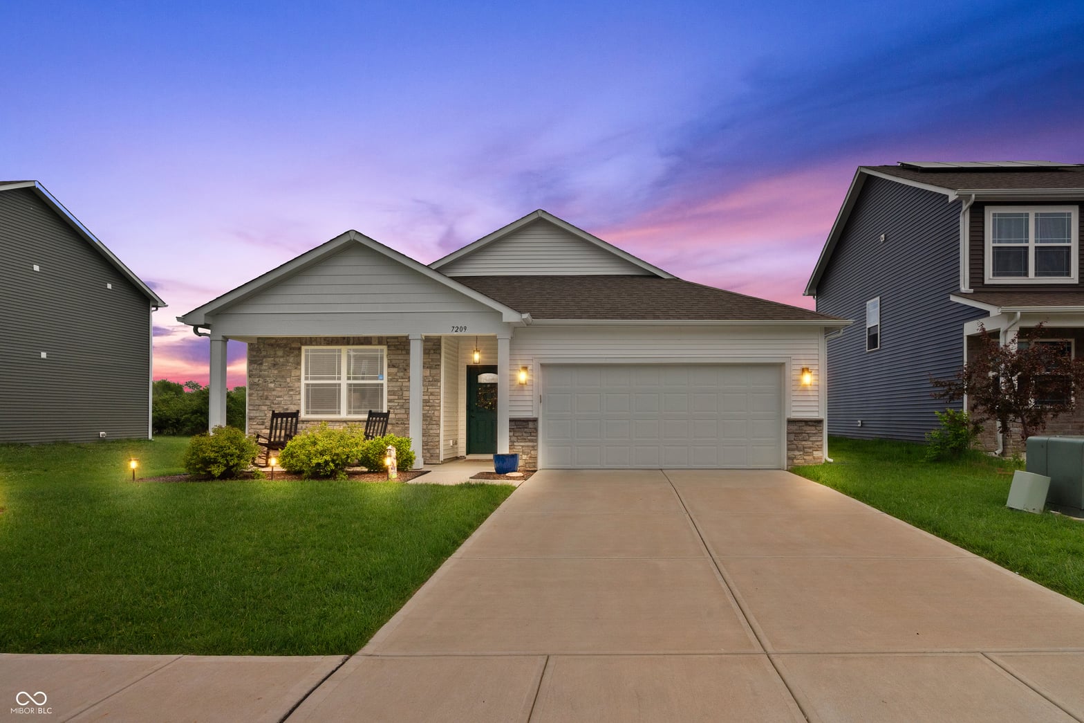 Front exterior at 7209 Parkstay Lane, Camby, IN