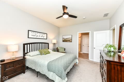 Bedroom at 7209 Parkstay Lane, Camby, IN