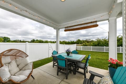 Outdoor living area at 7209 Parkstay Lane, Camby, IN