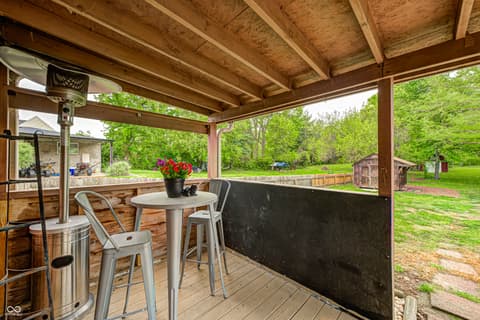 Outdoor living area at 6118 Nolte Street, Indianapolis, IN