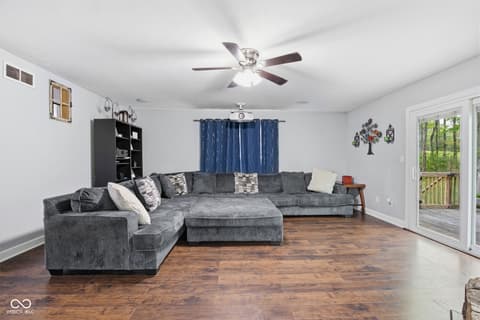 Living room at 6804 Erika Lane, Nashville, IN