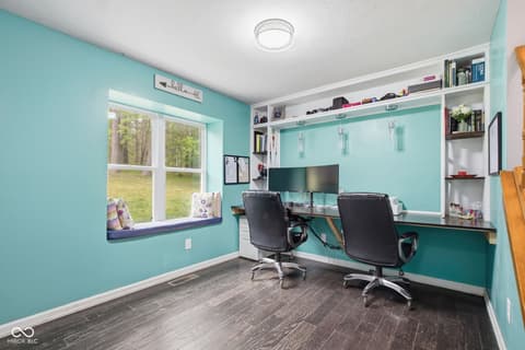 Home office at 6804 Erika Lane, Nashville, IN