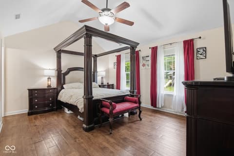 Primary bedroom at 6804 Erika Lane, Nashville, IN