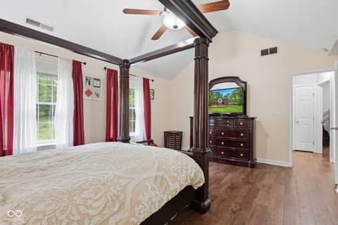 Primary bedroom at 6804 Erika Lane, Nashville, IN