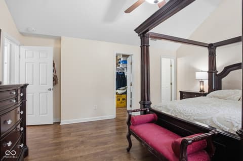 Primary bedroom at 6804 Erika Lane, Nashville, IN