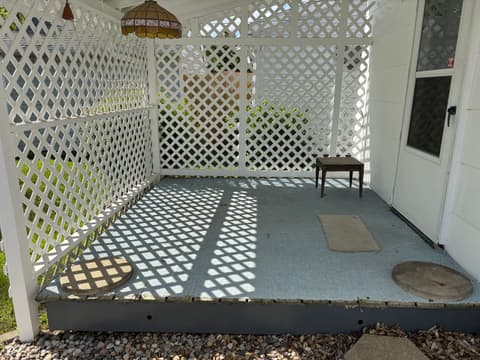 Outdoor living area at 511 Eberhart Drive, Shelbyville, IN