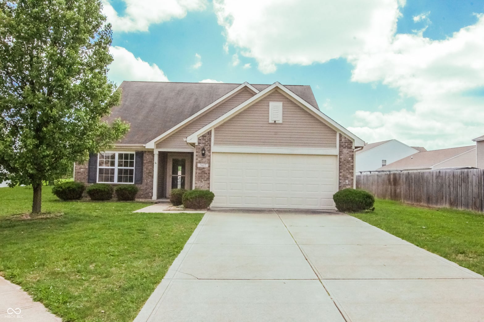 Front exterior at 7617 Cloudy Court, Indianapolis, IN
