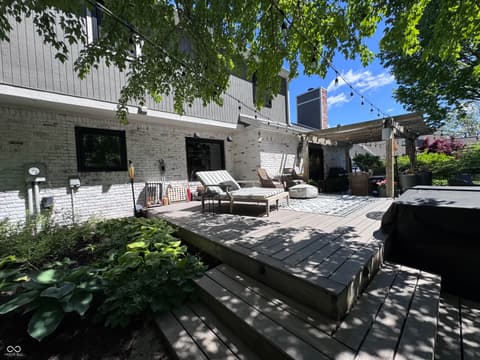 Outdoor living area at 1309 Thornbird Lane, Carmel, IN