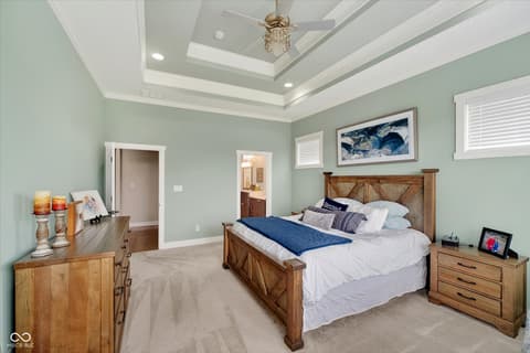 Primary bedroom at 18295 Lakes End Drive, Westfield, IN