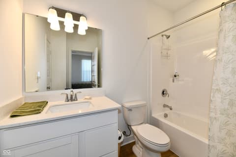 Primary bathroom at 19406 Honeylocust Glen, Noblesville, IN — Bright, updated primary bath with quality finishes.