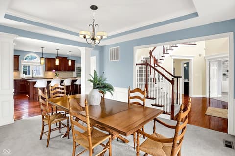 Dining room at 10587 Proposal Pointe Way, Fishers, IN