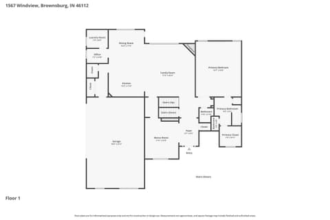 Floor Plan — 1567 Windview, Brownsburg, IN