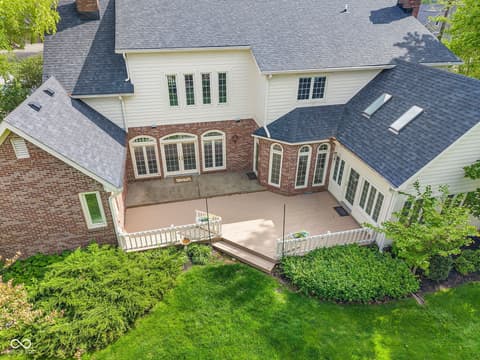 Aerial view at 3172 Smokey Ridge Lane, Carmel, IN