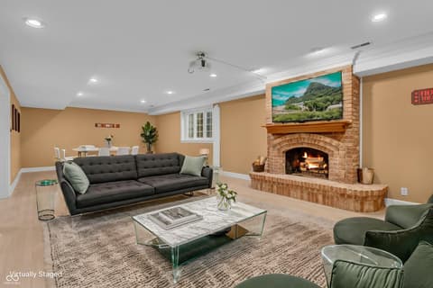 Family room at 3172 Smokey Ridge Lane, Carmel, IN