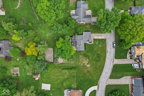 Aerial view at 5974 Oak Hill West Drive, Plainfield, IN