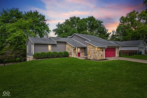 Front exterior at 5974 Oak Hill West Drive, Plainfield, IN