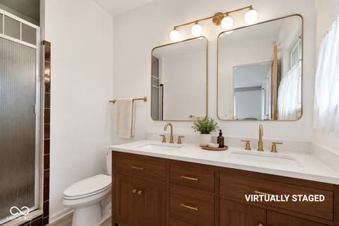 Primary bathroom at 5125 Thornleigh Drive, Indianapolis, IN