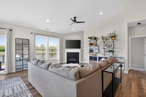 Living room at 6551 Homestead Drive, Whitestown, IN