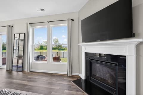 Living room at 6551 Homestead Drive, Whitestown, IN