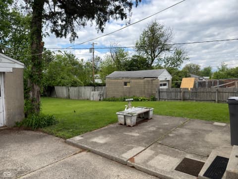 Outdoor living area at 3728 N Dequincy Street, Indianapolis, IN