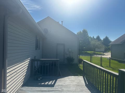 Outdoor living area at 608 Morningside Drive, Whiteland, IN
