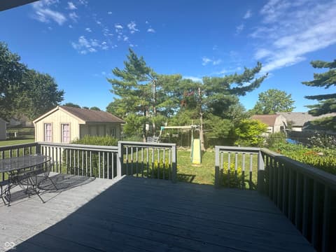 Outdoor living area at 608 Morningside Drive, Whiteland, IN