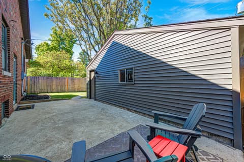 Outdoor living area at 5144 N College Avenue, Indianapolis, IN