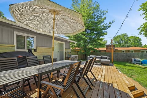 Outdoor living area at 421 Brewer Drive, Greenwood, IN