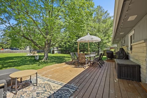 Outdoor living area at 421 Brewer Drive, Greenwood, IN
