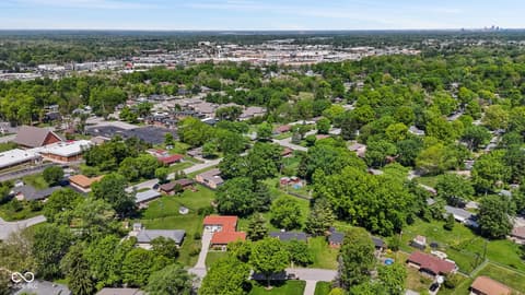 Aerial view at 421 Brewer Drive, Greenwood, IN