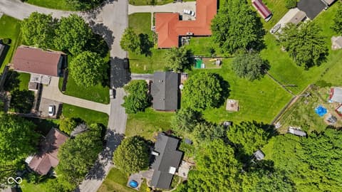 Aerial view at 421 Brewer Drive, Greenwood, IN