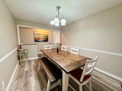Dining room at 3052 W Burning Tree Road, Crawfordsville, IN