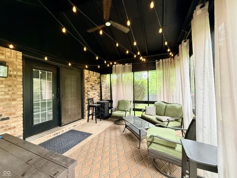 Outdoor living area at 3052 W Burning Tree Road, Crawfordsville, IN