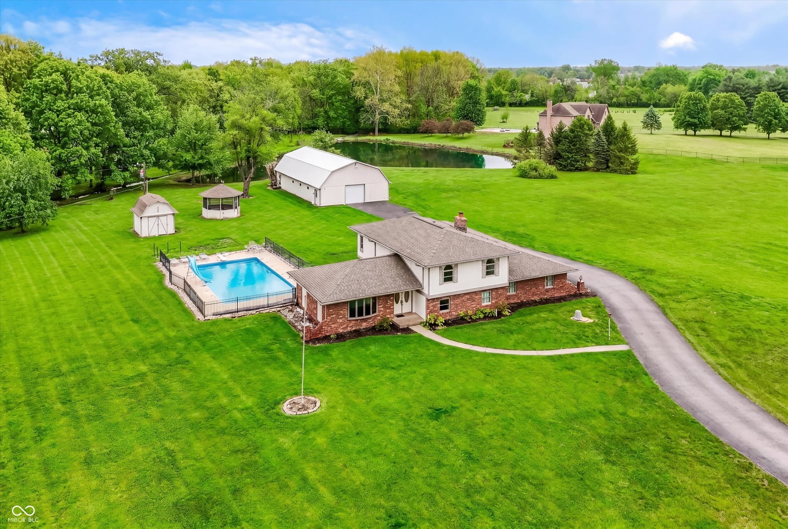 Aerial view at 9410 Pentecost Road, Indianapolis, IN