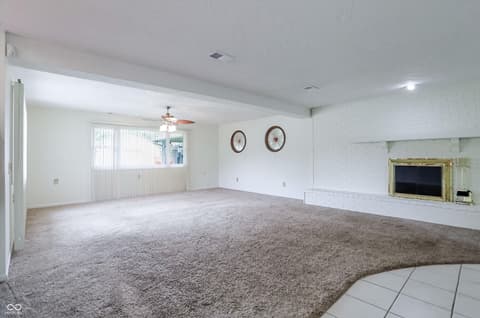 Living room at 9410 Pentecost Road, Indianapolis, IN