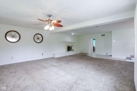 Living room at 9410 Pentecost Road, Indianapolis, IN