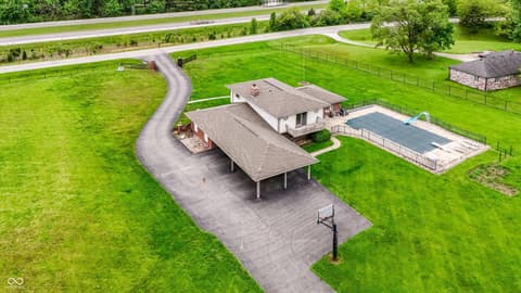 Aerial view at 9410 Pentecost Road, Indianapolis, IN