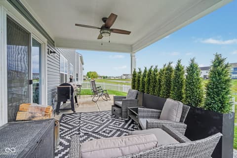 Outdoor living area at 3224 Sand Walk Drive, Kokomo, IN