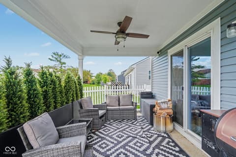 Outdoor living area at 3224 Sand Walk Drive, Kokomo, IN