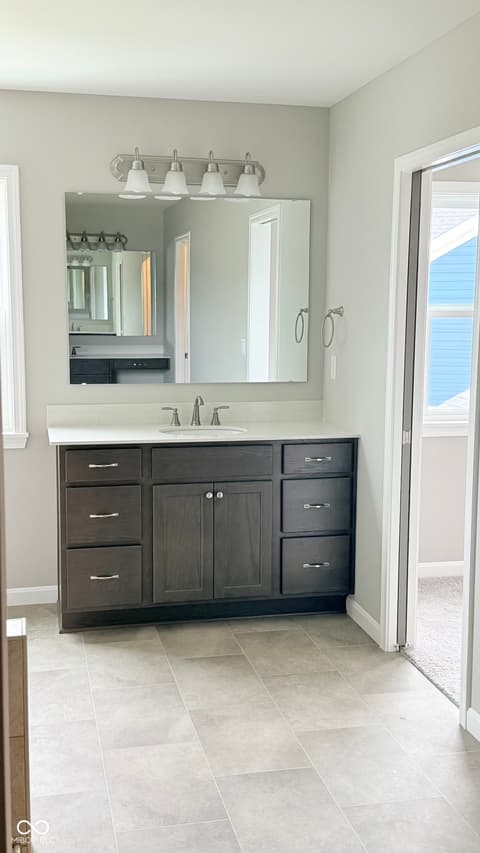 Primary bathroom at 6933 Bayview Run, McCordsville, IN