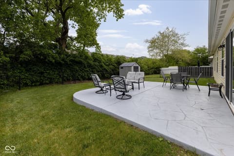 Outdoor living area at 6524 Emerald Crossing Way, Indianapolis, IN