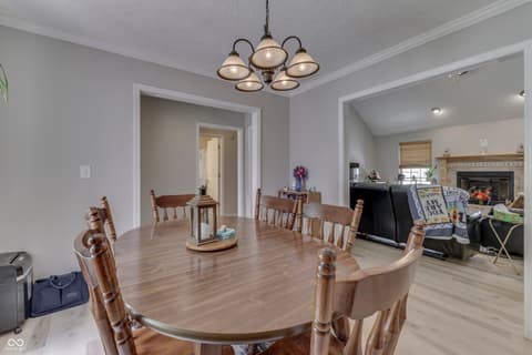Dining room at 3464 Nicholas Court, Martinsville, IN