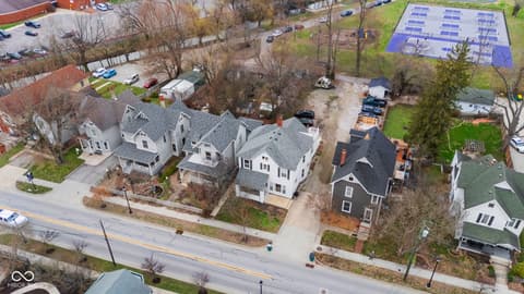 Aerial view at 690 E Jefferson Street, Franklin, IN