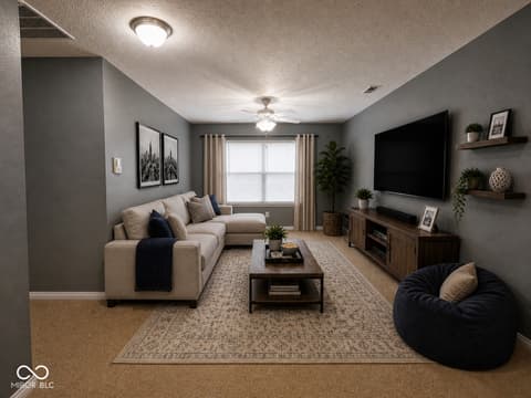 Family room at 13563 Guy Street, Fishers, IN