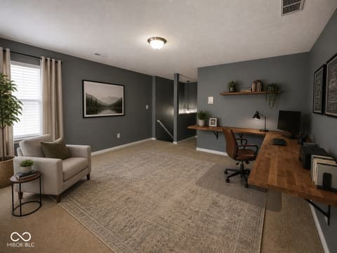 Bonus room at 13563 Guy Street, Fishers, IN — Spacious bonus room ideal for office or recreation.