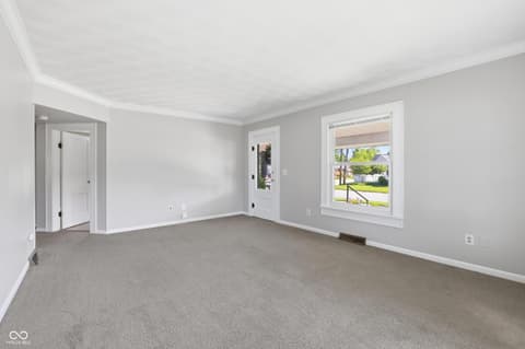 Living room at 506 S Center Street, Plainfield, IN