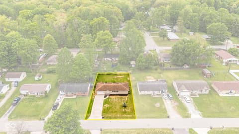 Aerial view at 317 Gilbert Street, North Vernon, IN