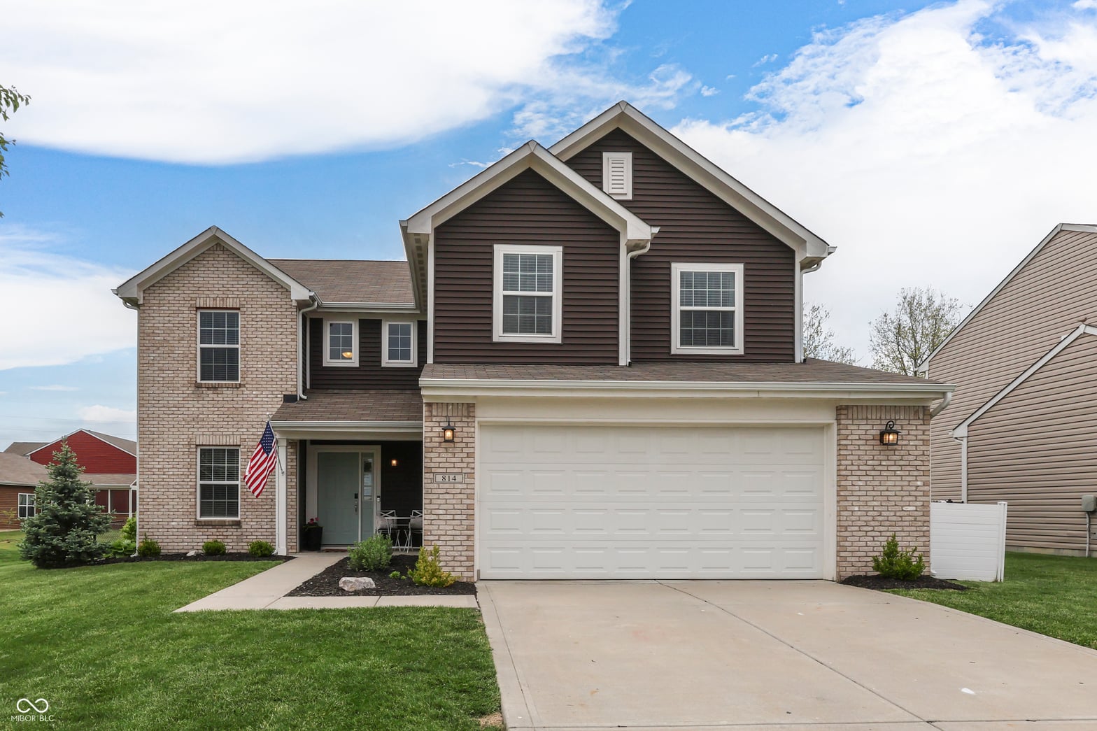 Front exterior at 814 Cherry Tree Lane, Greenwood, IN